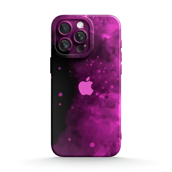 Schwarz Lila - iPhone Flüssiges Silikon Handyhülle