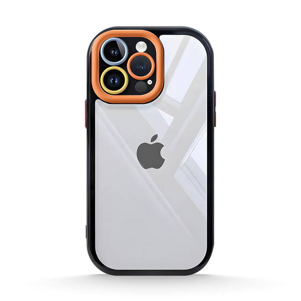 Schwarz Orange - iPhone Handyhülle
